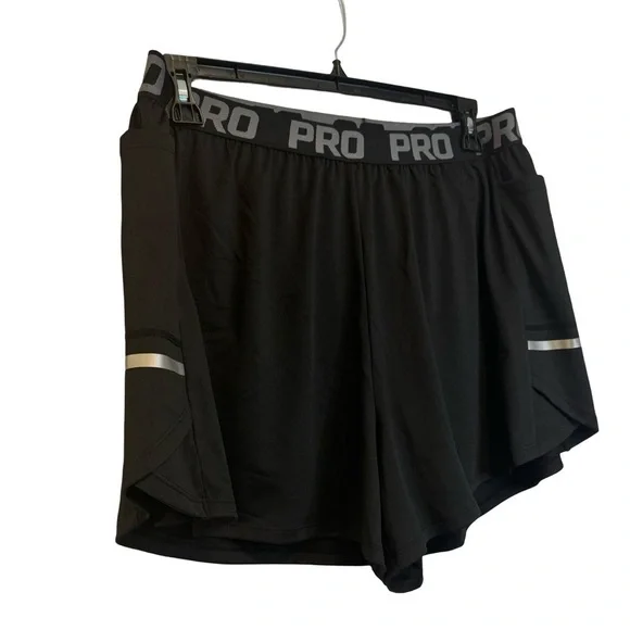 SHEIN Curve Black Running Shorts with Pockets Size 2XL NWOT ☀️ - Picture 4 of 14